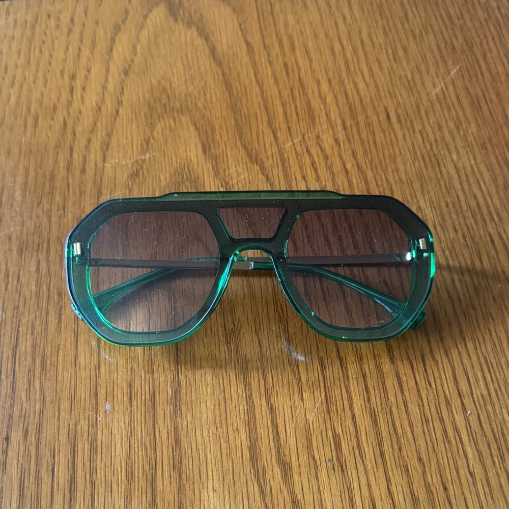 Green Oversized Sunglasses
